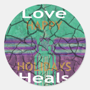 Love Heals Ronde Sticker