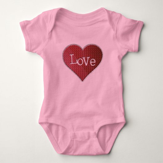 Love Heart Baby Creeper Romper (Voorkant)