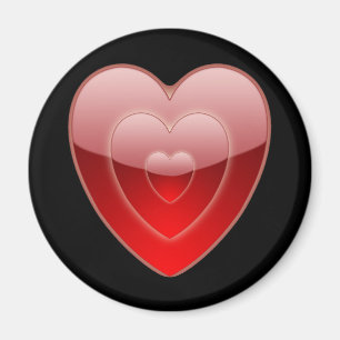 Love Heart Black Magnet Magneet