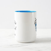 Love Heart Boba Girl Custom Personalized Novelty Tweekleurige Koffiemok (Center)