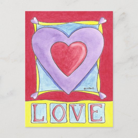 Love Heart Briefkaart (Voorkant)