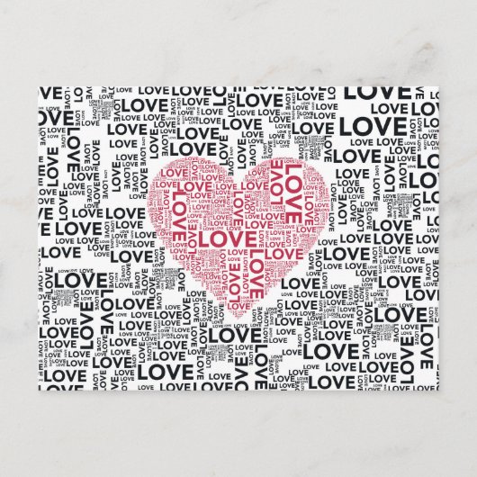 Love Heart Briefkaart (Voorkant)
