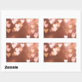 Love Heart Bubble Confetti Rechthoekige Sticker (Vel)