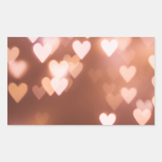 Love Heart Bubble Confetti Rechthoekige Sticker (Voorkant)