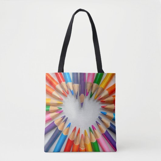 Love Heart Canvas tas (Voorkant)