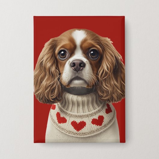 Love Heart cavalier Button (Voorkant)