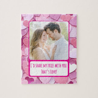 Love Heart Confetti Deel mijn frietjes Legpuzzel