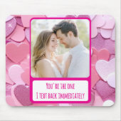 Love Heart Confetti Ik sms terug Muismat (Voorkant)