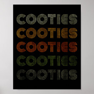 Love Heart Cooties T-shirt Grunge  Style Zwart Poster
