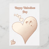 Love Heart Couple Photo Message Valentines Carte (Recto)