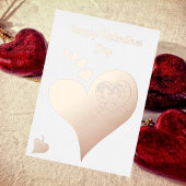 Love Heart Couple Photo Message Valentines Carte