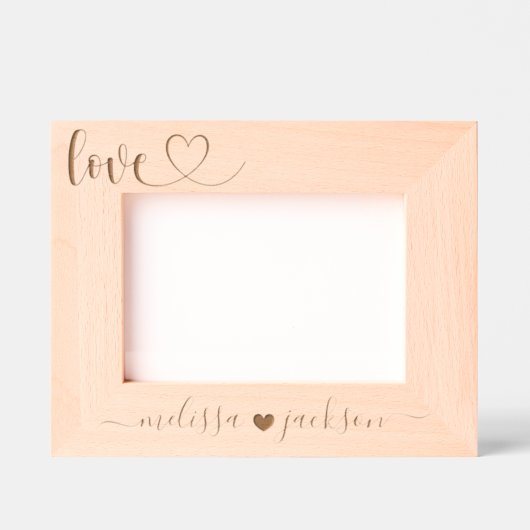 Love Heart Couples Namen Gegraveerde Lijstjes (Voorkant)