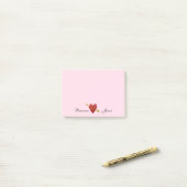 Love Heart Couples Names Post-it® notes (Op bureau)