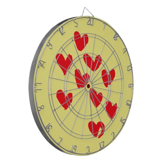 Love Heart Dartboard Dartbord (Voorkant Links)