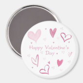 Love Heart Doodle Fridge Magnet Magneet (Voorkant / Achterkant)