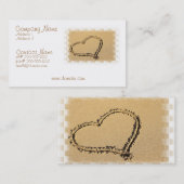 Love Heart Drawing Visitekaartje (Voorkant / Achterkant)