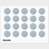 Love Heart Dusty Blue Wax Seal Sticker (Vel)