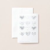 Love Heart Folie Kaarten (Met envelop)