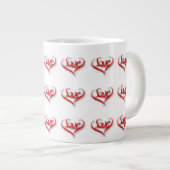 Love Heart Giant Café Mug (Devant droit)