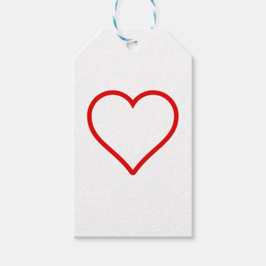 Love - Heart Gift Label Cadeaulabel (Voorkant)