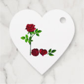 LOVE - Heart Gift Label - Handgeschilderd Roos Des (Achterkant)