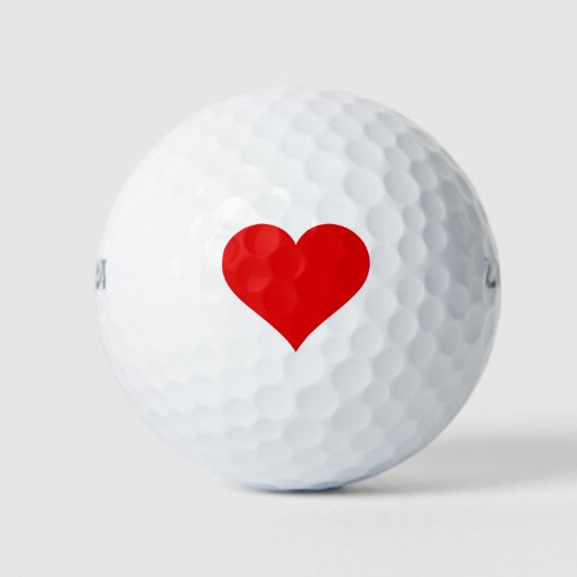 Love - Heart Golf Ball Golfballen (Voorkant)