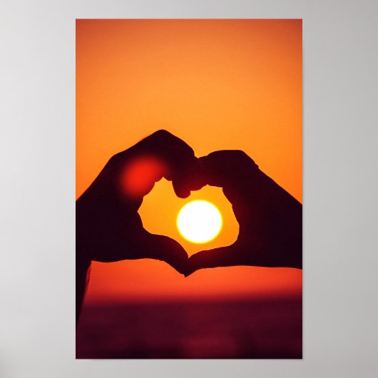 Love Heart Hands Symbol Poster (Voorkant)