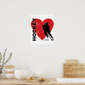Love Heart Hockey Poster (Keuken)