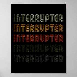 Love Heart Interrupter T-shirt Grunge Zwart In Poster