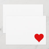 Love - Heart Invitation Card Kaart (Voorkant / Achterkant)