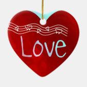 Love Heart Keramisch Ornament (Achterkant)