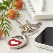 Love Heart Keychain (Zijkant)