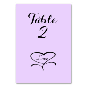 Love Heart Lavendar Table Kaarten