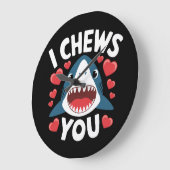 Love Heart Leopard Schattigee Valentijnsdag Grote Klok (Hoek)