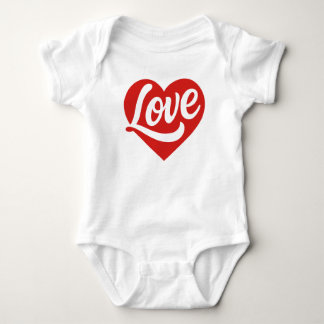 Love Heart Logo – Red Romantic Symbol  Romper