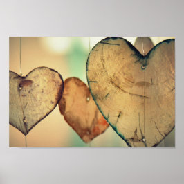Love Heart Logs Poster