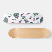 Love Heart Modern Pattern Skateboard (Horizontaal)