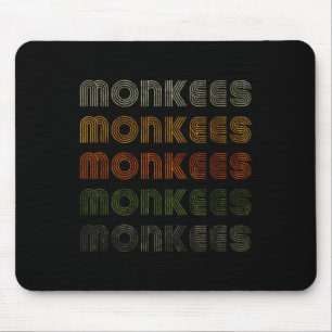 Love Heart Monkees T-shirt Grunge Style Zwart Muismat