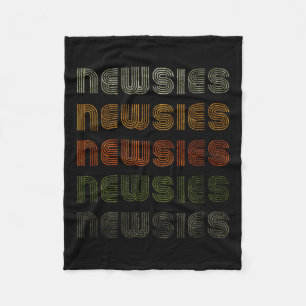 Love Heart Newsies T-shirt Grunge Style Zwart Fleece Deken