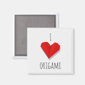 Love Heart Origami Vector Illustration Aimant (Recto/Verso)