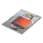 Love Heart Padlock Notitieblok (Gedraaid)