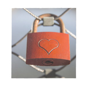 Love Heart Padlock Notitieblok