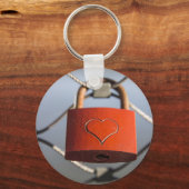 Love Heart Padlock Sleutelhanger (Voorkant)