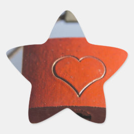 Love Heart Padlock Ster Sticker