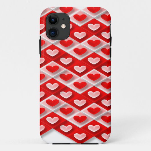 Love Heart Pattern Case-Mate iPhone Case (Achterkant)