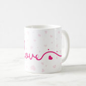 "Love" Heart Pattern Coffee Mug (Devant droit)