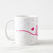 "Love" Heart Pattern Coffee Mug (Gauche)