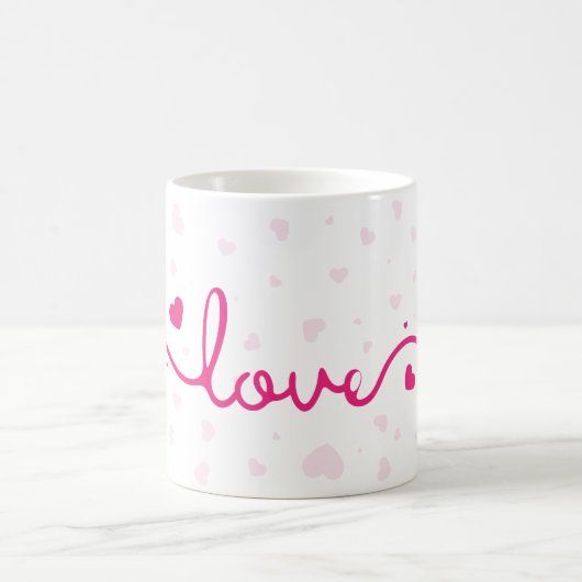 "Love" Heart Pattern Coffee Mug Koffiemok (Center)