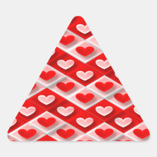 Love Heart Pattern Driehoek Sticker