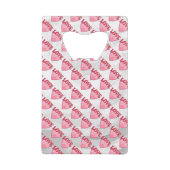 Love Heart Pattern Kredietkaart Flessenopener (Voorkant)
